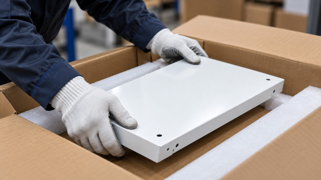 Assemblaggio e imballaggio per il cliente dopo la verniciatura a polvere